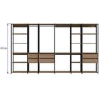 Guarda-roupa Closet Easy 6 Peças Com 6 Gavetas Preto/montana