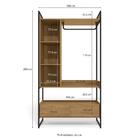 Guarda Roupa Closet Estilo Industrial Li029 Freijo Preto Kapp