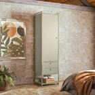 Guarda Roupa Closet Industrial 1 Porta 2 Gavetas  Off White