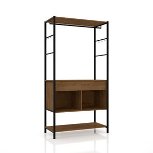 Foto de Guarda Roupa Closet Industrial 2 Gavetas Veneza Preto/demoliç