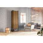 Guarda-roupa Closet Industrial Mital 1 Pt 2 Gv Conhaque E Pre