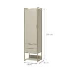 Guarda-roupa Closet Industrial Mital 1 Pt 2 Gv Off White E Do