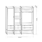 Guarda-roupa Closet Industrial Mital 1 Pt 6 Gv Off White E Do