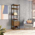 Guarda-roupa Closet Industrial Mital 2 Gv Conhaque E Preto 54