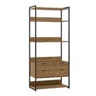 Guarda-roupa Closet Industrial Mital 2 Gv Conhaque E Preto 89