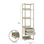 Guarda-roupa Closet Industrial Mital 2 Gv Off White E Dourado