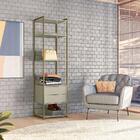 Guarda-roupa Closet Industrial Mital 2 Gv Off White E Dourado