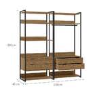 Guarda-roupa Closet Industrial Mital 4 Gv Conhaque E Preto 17