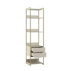 Guarda-roupa Closet Industrial Mital 4 Gv Off White E Dourado