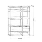 Guarda-roupa Closet Industrial Mital 4 Gv Off White E Dourado