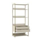 Guarda-roupa Closet Industrial Mital 4 Gv Off White E Dourado