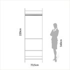 Guarda Roupa Closet Industrial Modulado 1 Peça 73,5cm 100% Md