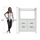 Guarda-roupa Closet Infantil Com 6 Gavetas E Cabideiro 100% M