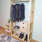 Guarda-roupa Closet Mini 100cm Em Madeira - Natural