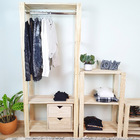 Guarda-roupa Closet Mini 75cm Em Madeira - Natural
