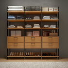 Guarda Roupa Closet Modulado 03 Gaveteiros Freijó Com Preto F