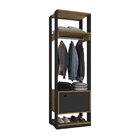 Guarda Roupa Closet Modulado 1 Cabideiro 1 Porta Titan Preto