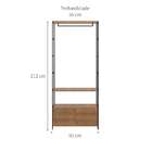 Guarda-roupa Closet Modulado 2 Gv Steel Vermont