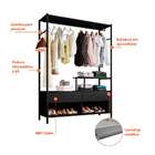 Guarda-roupa Closet Modulado Barcelona Preto