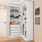 Guarda-roupa Closet Modulado Casal Sem Portas Canto Em L Com