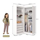 Guarda-roupa Closet Modulado Casal Sem Portas Canto Em L Com