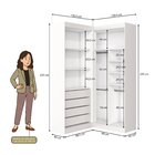 Guarda-roupa Closet Modulado Casal Sem Portas Canto Em L Com