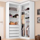 Guarda-roupa Closet Modulado Casal Sem Portas Canto Em L Com