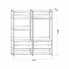 Guarda Roupa Closet Modulado Industrial 4 Gavetas  Off White