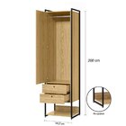 Guarda Roupa Closet Modulado Industrial 4 Gavetas Olivar Pinus