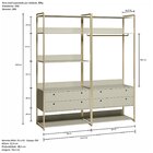 Guarda Roupa Closet Modulado Solteiro Com Cabideiro 4 Gavetas