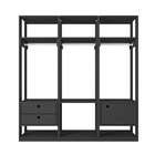 Guarda-roupa Closet Modulado Titan 1 Pt 2 Gv Preto