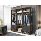 Guarda-roupa Closet Modulado Titan 1 Pt 2 Gv Preto E Freijó