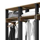 Guarda-roupa Closet Modulado Titan 1 Pt 2 Gv Preto E Freijó