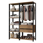 Guarda-roupa Closet Modulado Valencia 2 Gavetas 129cm Rustic/
