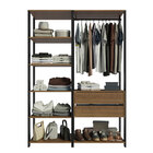 Guarda-roupa Closet Modulado Valencia 2 Gavetas 129cm Rustic/
