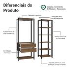 Guarda-roupa Closet Modulado Valencia 2 Gavetas 129cm Rustic/