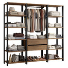 Guarda-roupa Closet Modulado Valencia 2 Gavetas 188cm Rustic/