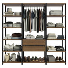 Guarda-roupa Closet Modulado Valencia 2 Gavetas 188cm Rustic/