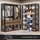 Guarda-roupa Closet Modulado Valencia 4 Gavetas 358cm Rustic/