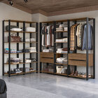 Guarda-roupa Closet Modulado Valencia 4 Gavetas 417cm Rustic/
