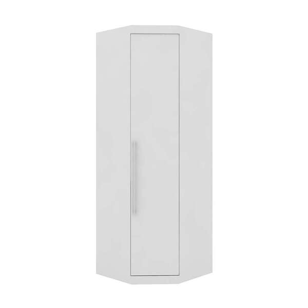 Guarda-roupa Closet Modulado Virtual 1 Pt Branco Fosco E Amad