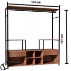 Guarda-roupa Closet Para Casal De Ferro 2 Gavetas 8 Prateleir