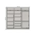 Guarda Roupa Closet Premium 3 Portas 2 Espelhos Nova Mobile