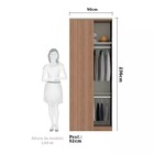 Guarda Roupa Closet Sem Porta Canto Reto 90cm 2 Cabideiros 1