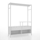 Guarda Roupa Closet Solteiro Com Gavetas, Cabideiro E Pratile