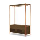 Guarda Roupa Closet Solteiro Industrial Em Aço 2 Gavetas Imbu