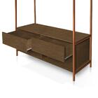 Guarda Roupa Closet Solteiro Industrial Em Aço 2 Gavetas Imbu