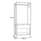 Guarda Roupa Closet Solteiro Lince Preto Demolição Bnn Decor