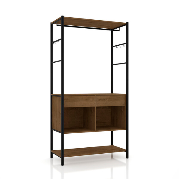 Guarda-roupa Closet Solteiro Paris- Ds Estofados - Nature