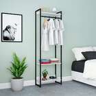 Guarda-roupa Closet Studio Branco E Preto 60 Cm